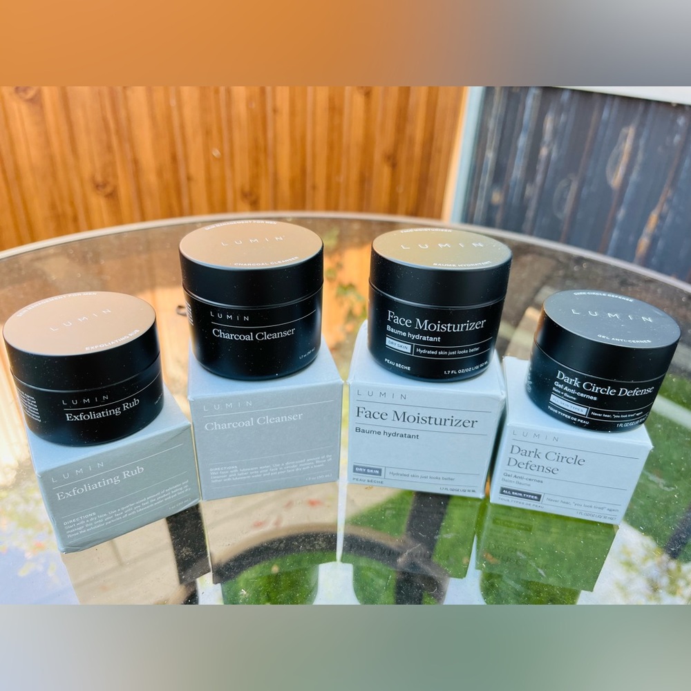 New Lumin skin care routine for men.